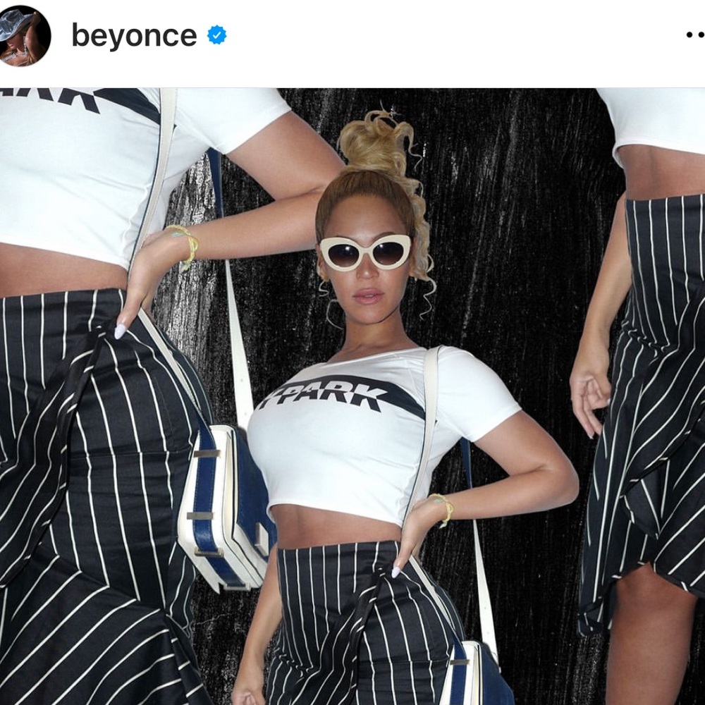 Ivy Park by Beyoncé - small White crop wrap back logo tee. Excellent condition
